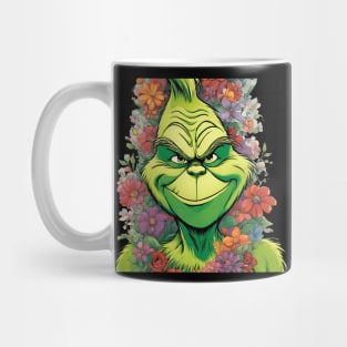 Flowery Grinch Mug